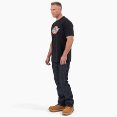 "Short Sleeve Tri-Color Logo Graphic T-Shirt"