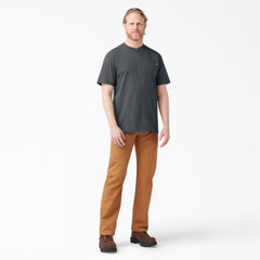 "Heavyweight Short Sleeve Henley T-Shirt"