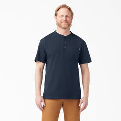 "Heavyweight Short Sleeve Henley T-Shirt"