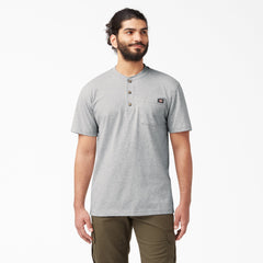 "Heavyweight Short Sleeve Henley T-Shirt"