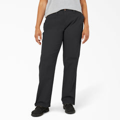 "Women's Plus FLEX Relaxed Straight Fit Duck Carpenter Pants"