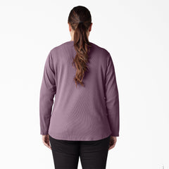 "Women's Plus Henley Long Sleeve Shirt"