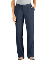 "Women's Relaxed Fit Straight Leg Pleated Front Pants"