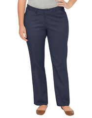 "Women's Premium Curvy Fit Straight Leg Flat Front Pants (Plus)"