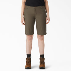 "Women's Relaxed Fit Duck Carpenter Shorts, 11"""