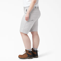 "Women's Plus Relaxed Fit Duck Carpenter Shorts, 11"""