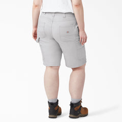 "Women's Plus Relaxed Fit Duck Carpenter Shorts, 11"""