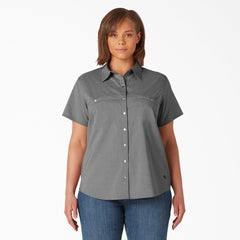 "Women's Plus Cooling Short Sleeve Work Shirt"