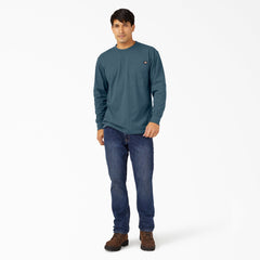 "Heavyweight Heathered Long Sleeve Pocket T-Shirt"
