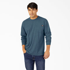 "Heavyweight Heathered Long Sleeve Pocket T-Shirt"