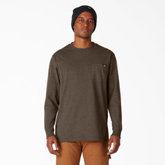 "Heavyweight Heathered Long Sleeve Pocket T-Shirt"