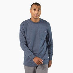 "Heavyweight Heathered Long Sleeve Pocket T-Shirt"