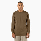 "Heavyweight Heathered Long Sleeve Pocket T-Shirt"