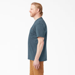 "Heavyweight Heathered Short Sleeve Pocket T-Shirt"