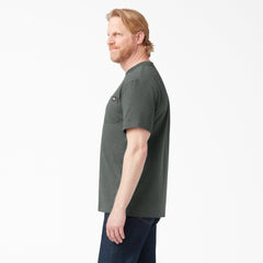 "Heavyweight Heathered Short Sleeve Pocket T-Shirt"