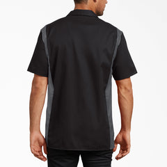 "Two-Tone Short Sleeve Work Shirt"