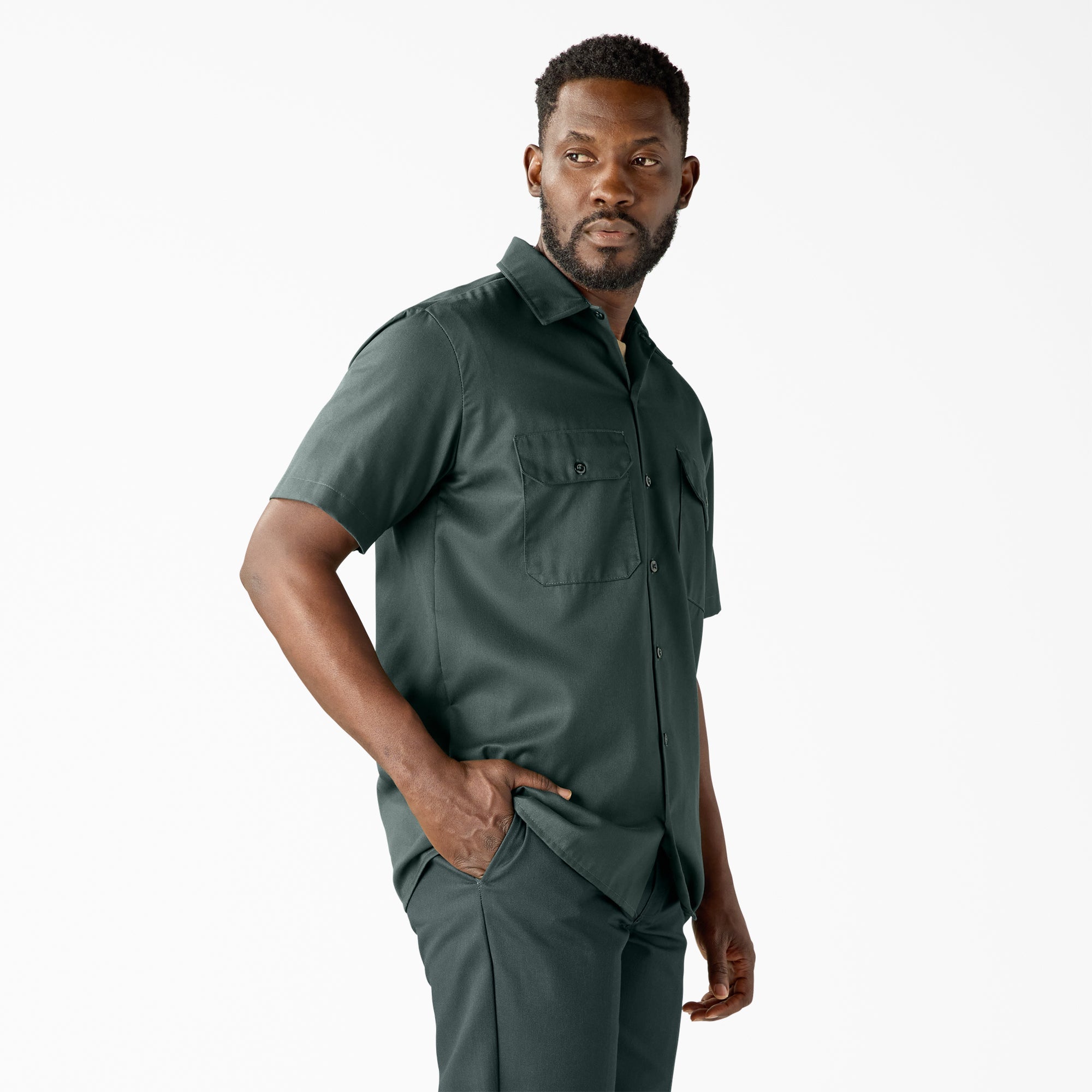 "Short Sleeve Work Shirt"