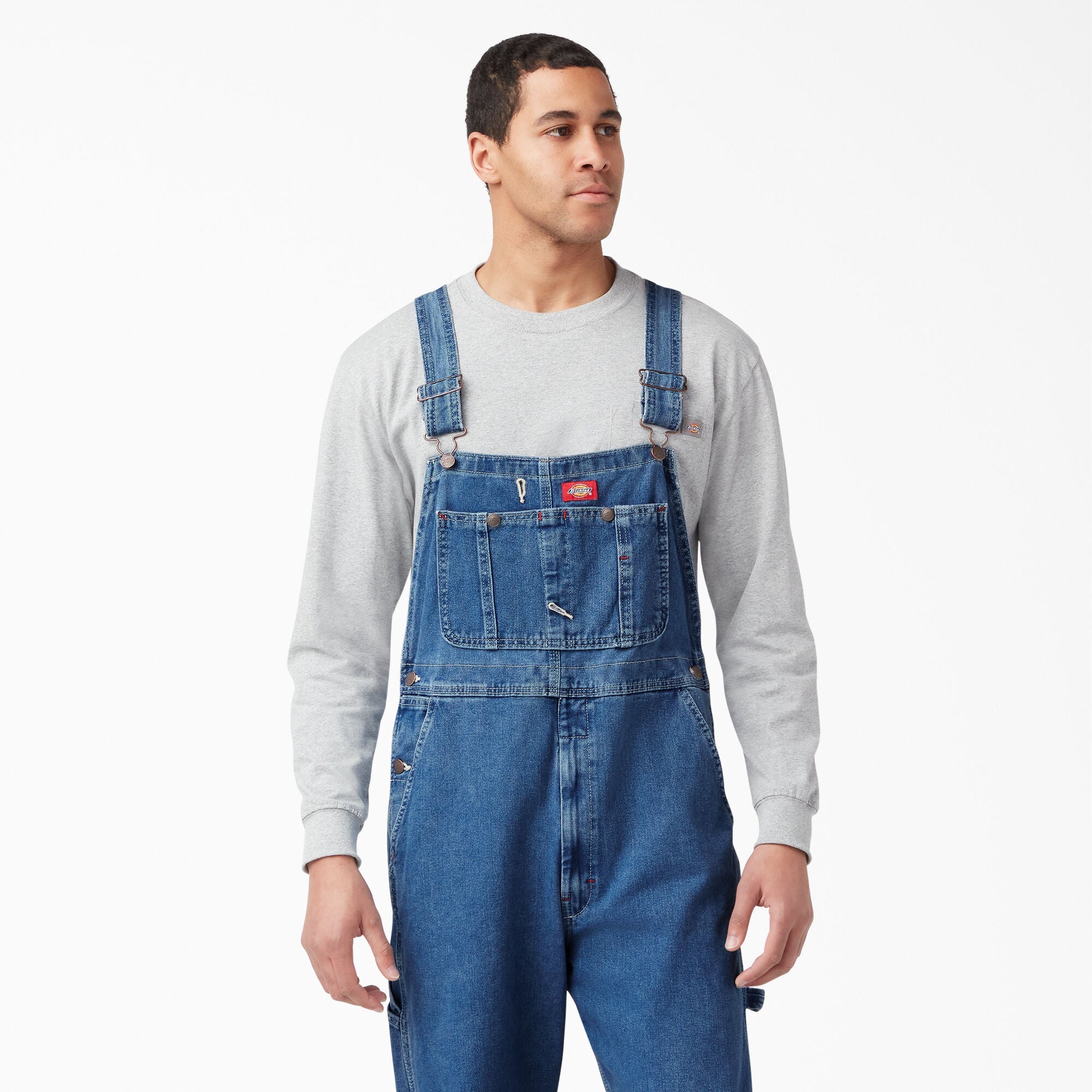 "Stonewashed Indigo Bib Overalls"