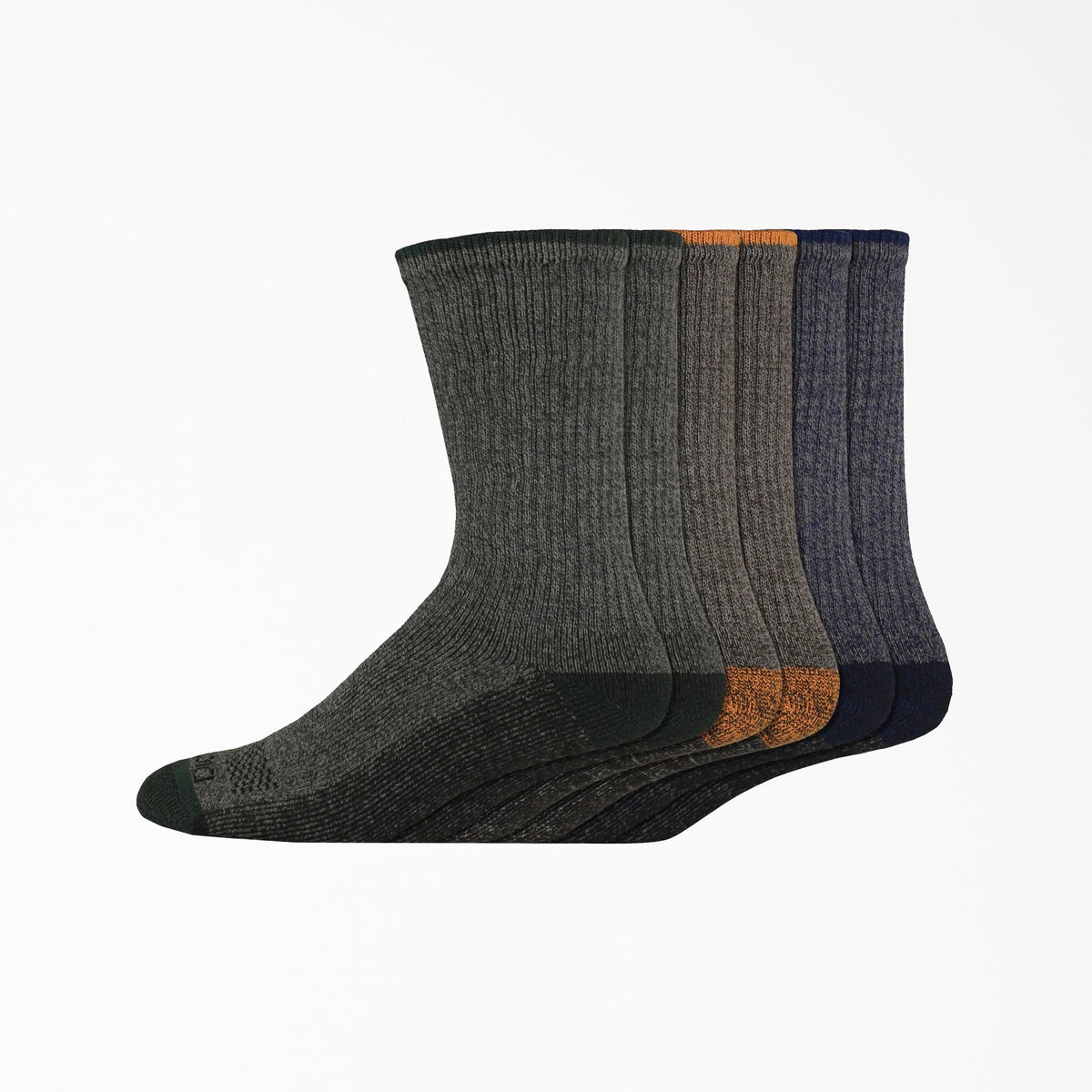 "Moisture Control Crew Work Socks, Size 6-12, 6-Pack"