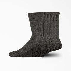 "Moisture Control Crew Work Socks, Size 6-12, 6-Pack"