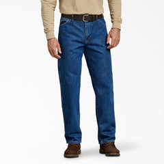 "Relaxed Fit Straight Leg Heavyweight Denim Jeans"