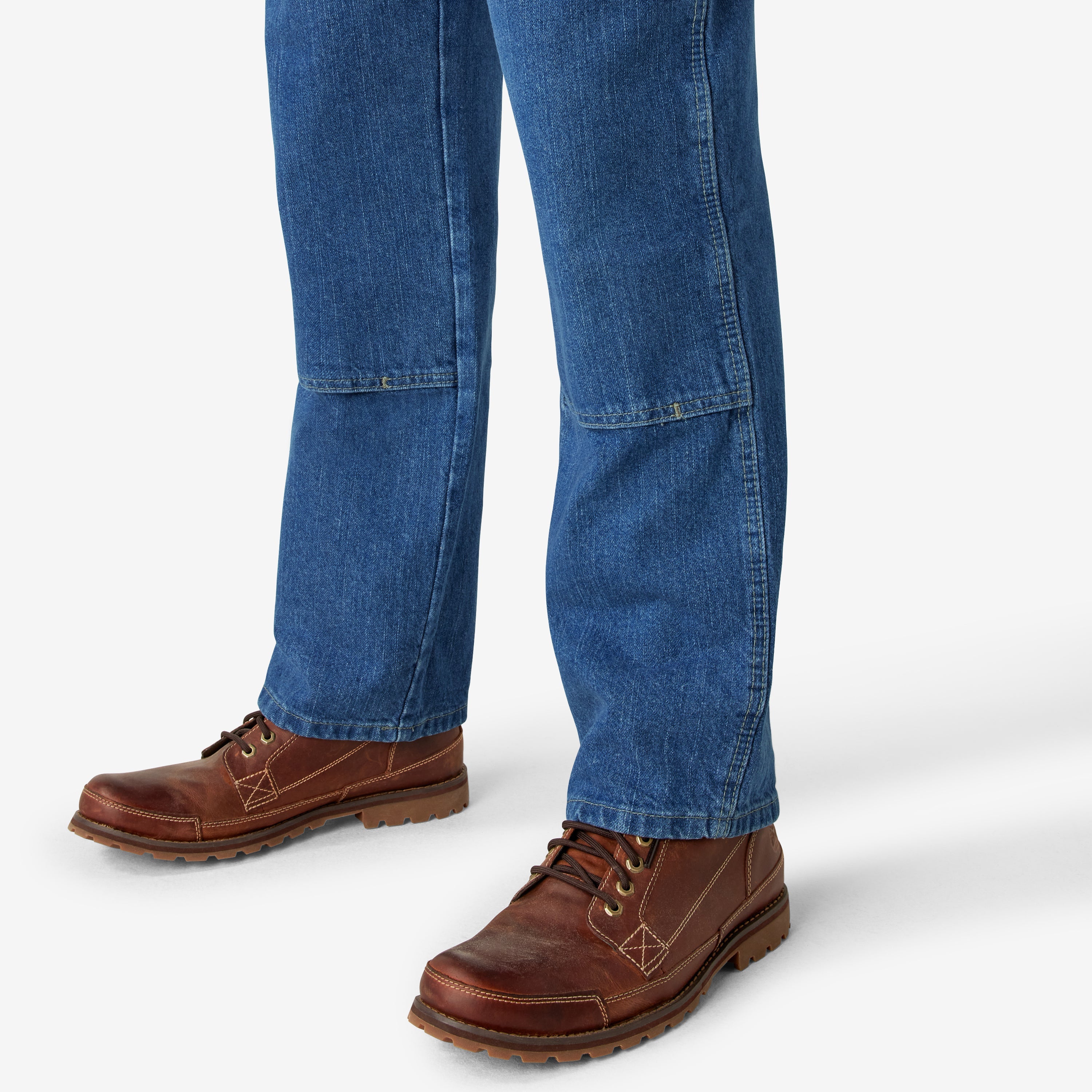 "Relaxed Fit Double Knee Jeans"