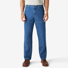 "Relaxed Fit Double Knee Jeans"