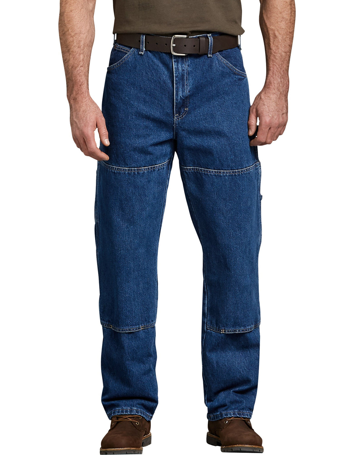 "Relaxed Fit Double Knee Carpenter Denim Jeans"