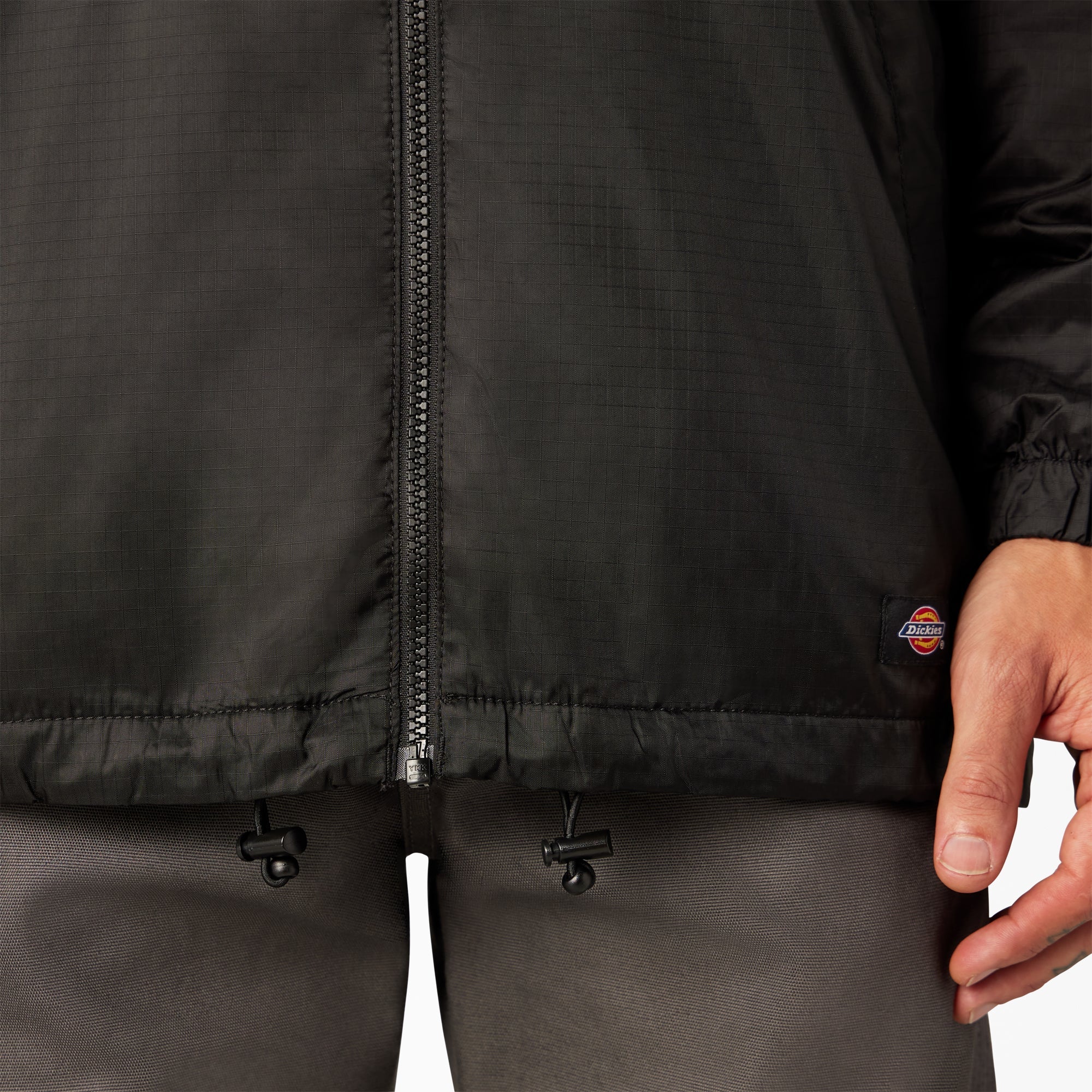 "Fleece Lined Nylon Hooded Jacket"