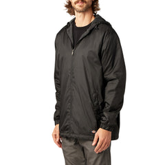"Fleece Lined Nylon Hooded Jacket"