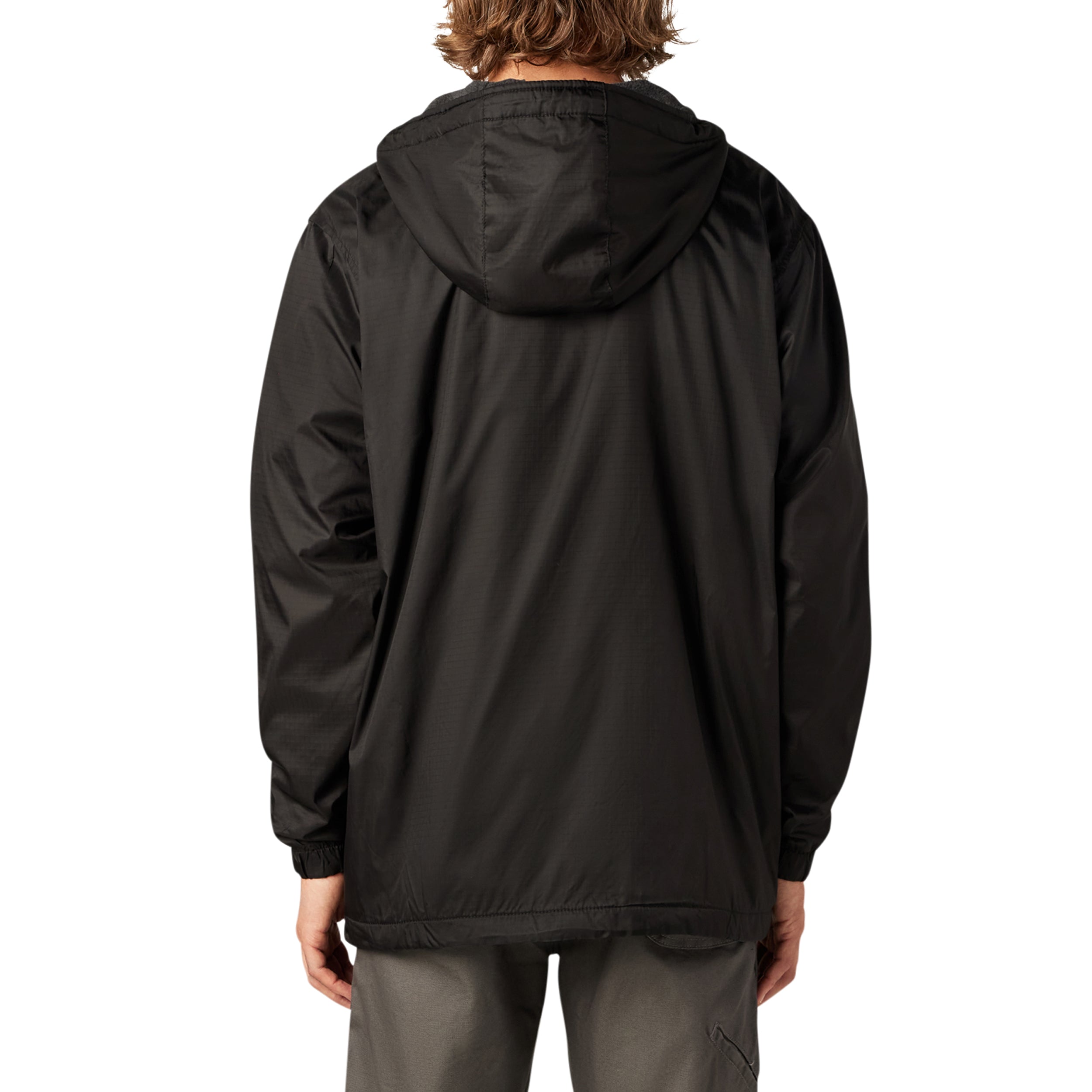 "Fleece Lined Nylon Hooded Jacket"