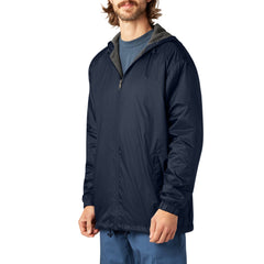 "Fleece Lined Nylon Hooded Jacket"