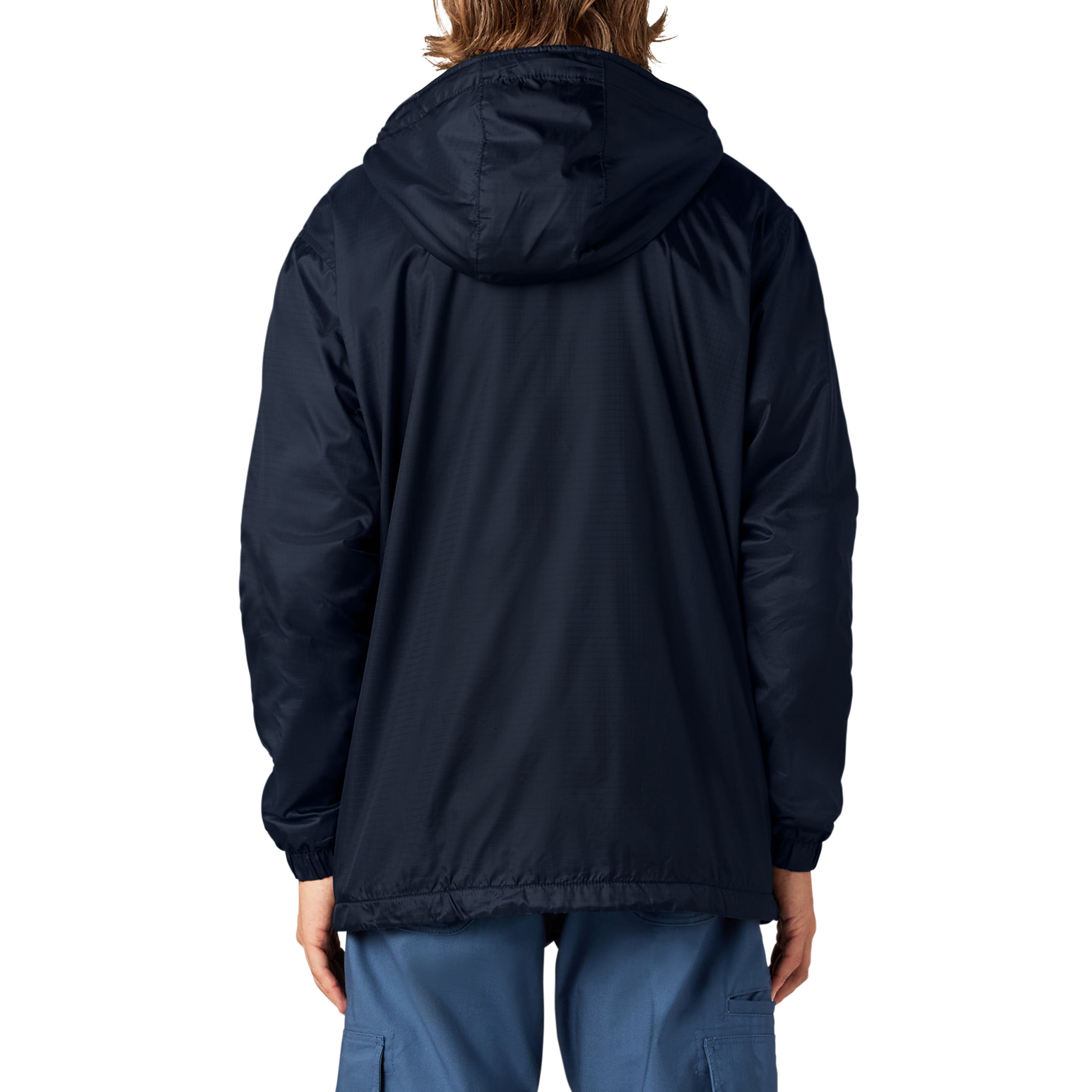 "Fleece Lined Nylon Hooded Jacket"