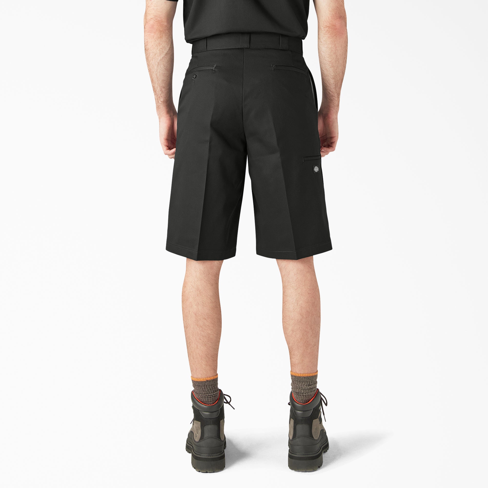 "Loose Fit Flat Front Work Shorts, 13"""