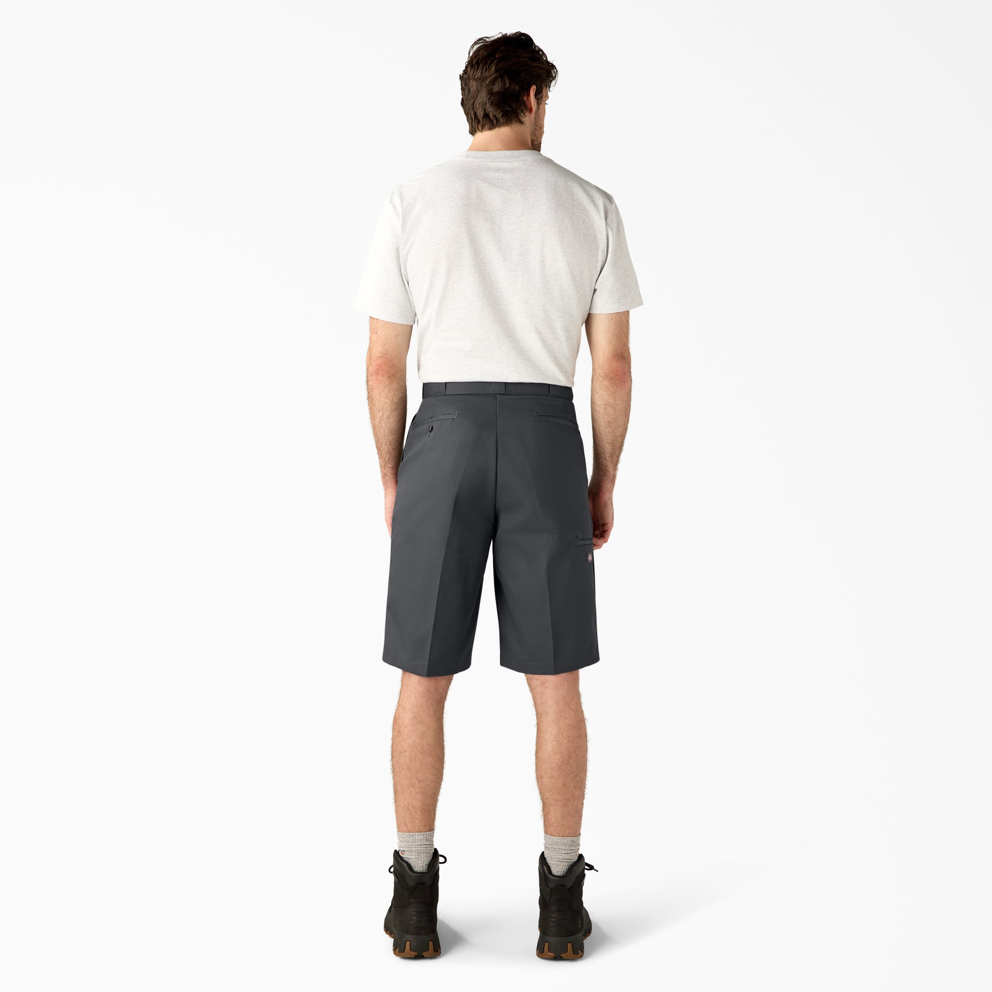 "Loose Fit Flat Front Work Shorts, 13"""