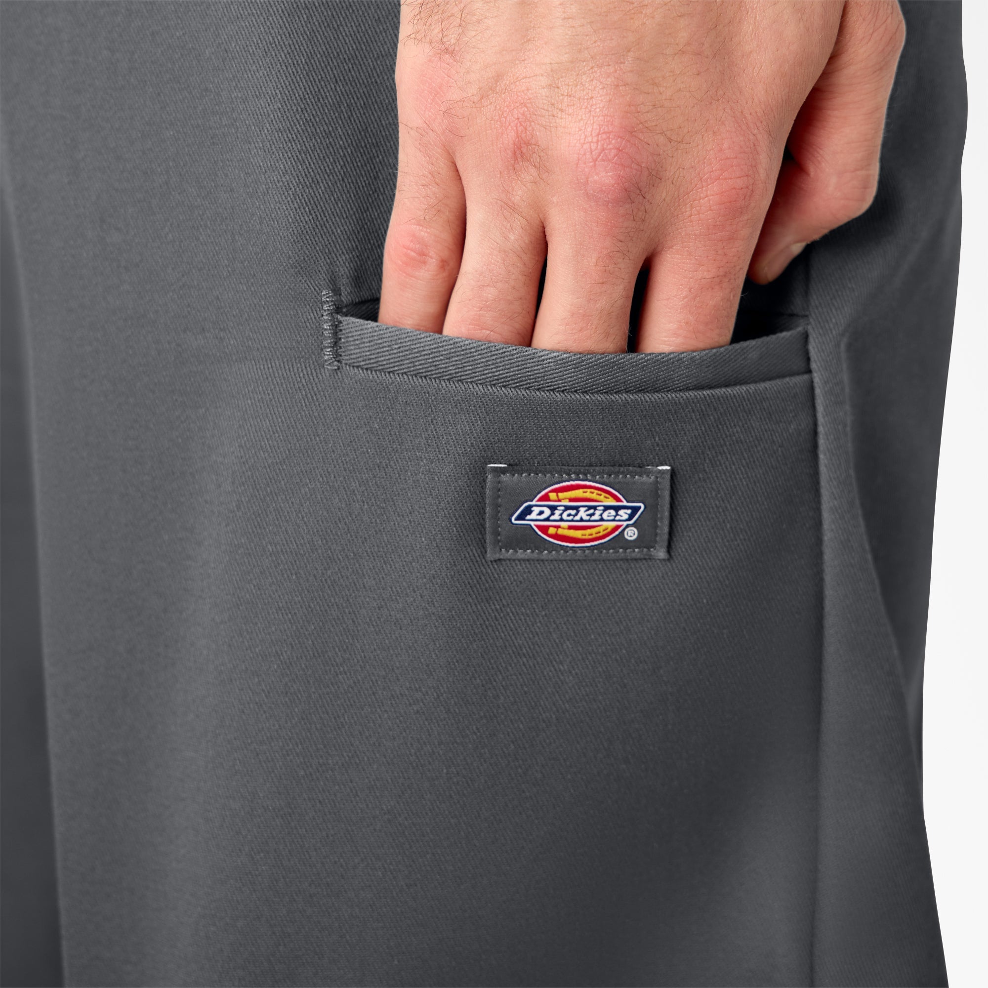 "Loose Fit Flat Front Work Shorts, 13"""