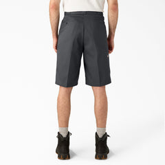 "Loose Fit Flat Front Work Shorts, 13"""