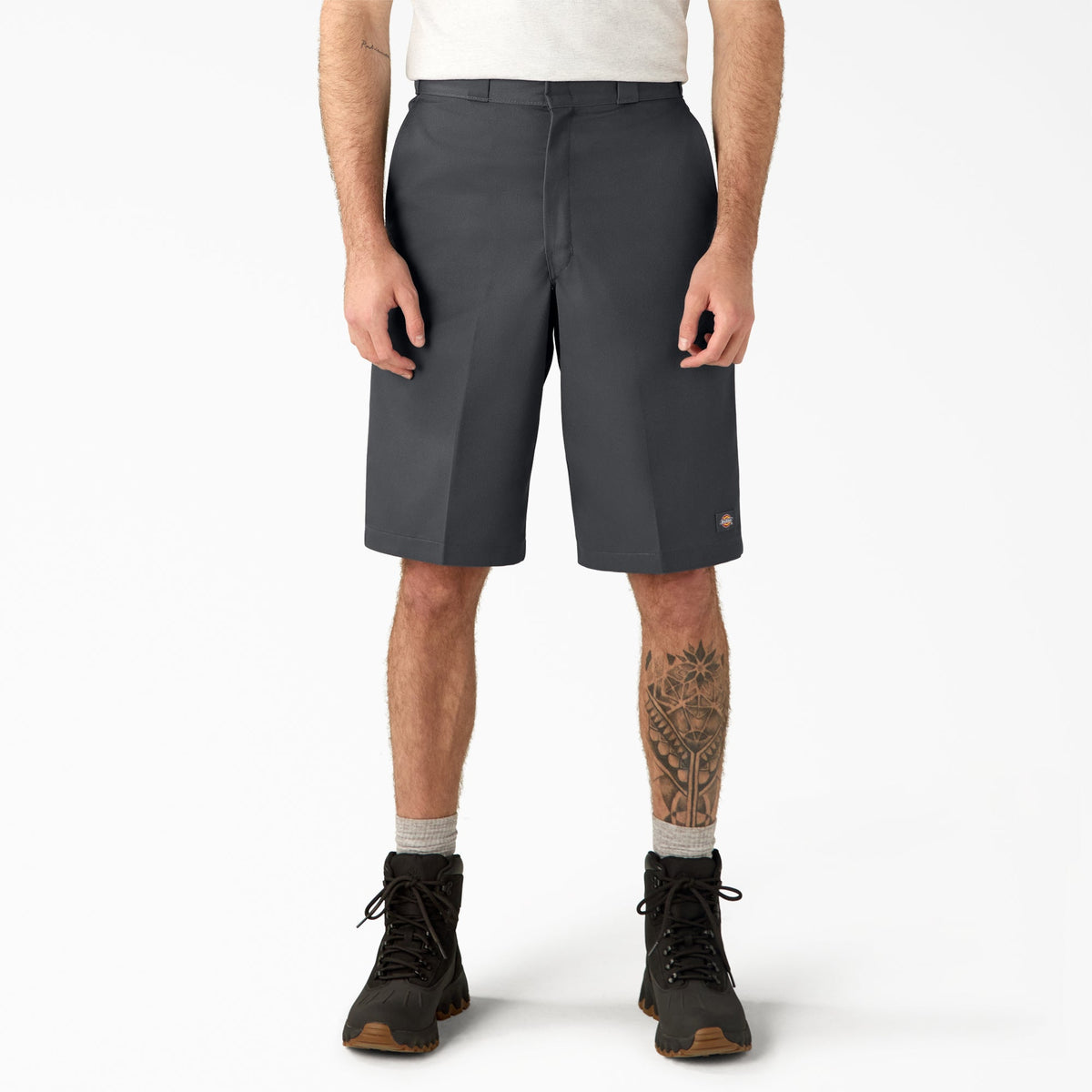 "Loose Fit Flat Front Work Shorts, 13"""