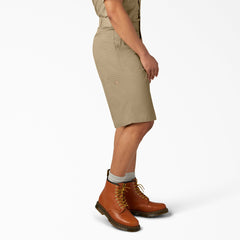 "Loose Fit Flat Front Work Shorts, 13"""