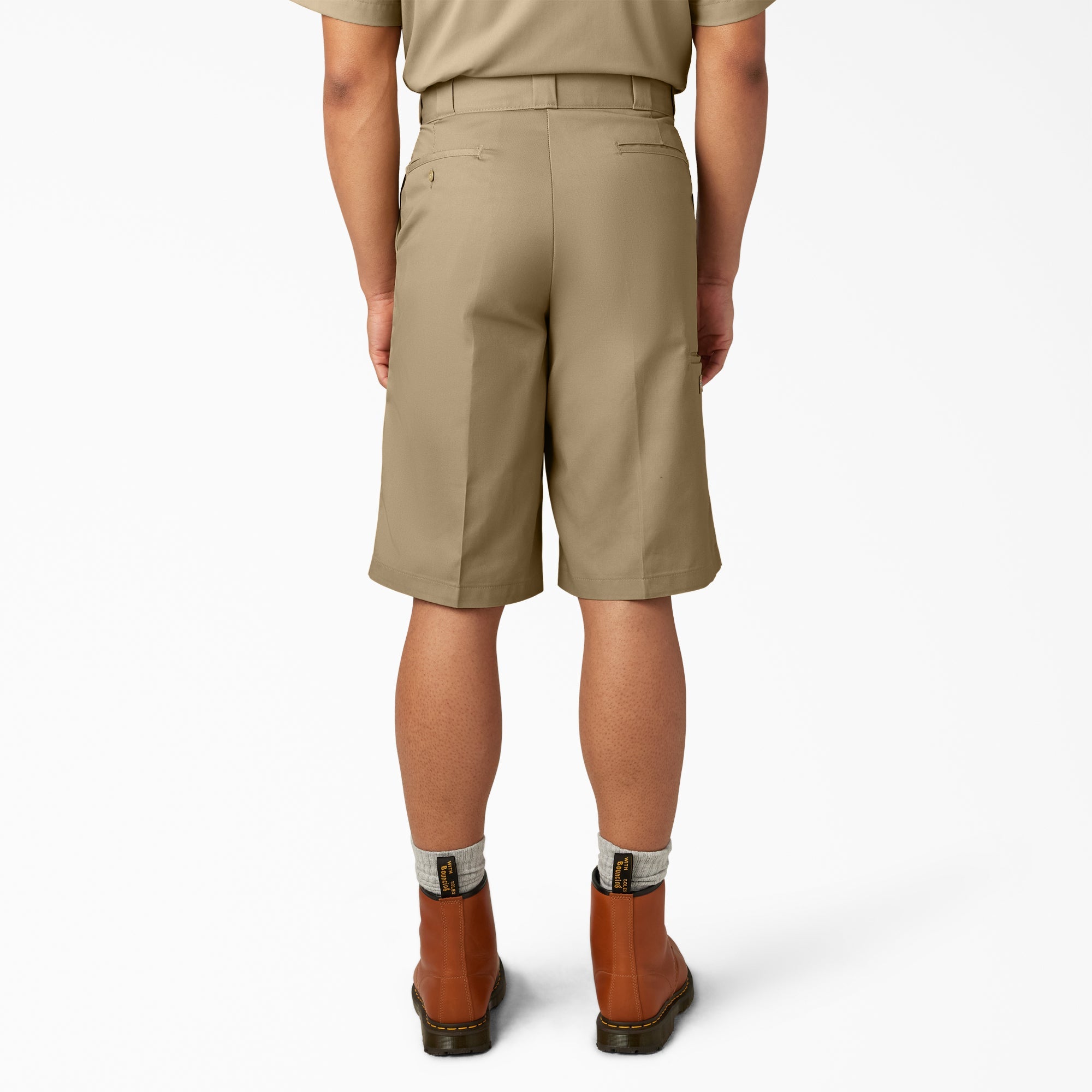 "Loose Fit Flat Front Work Shorts, 13"""