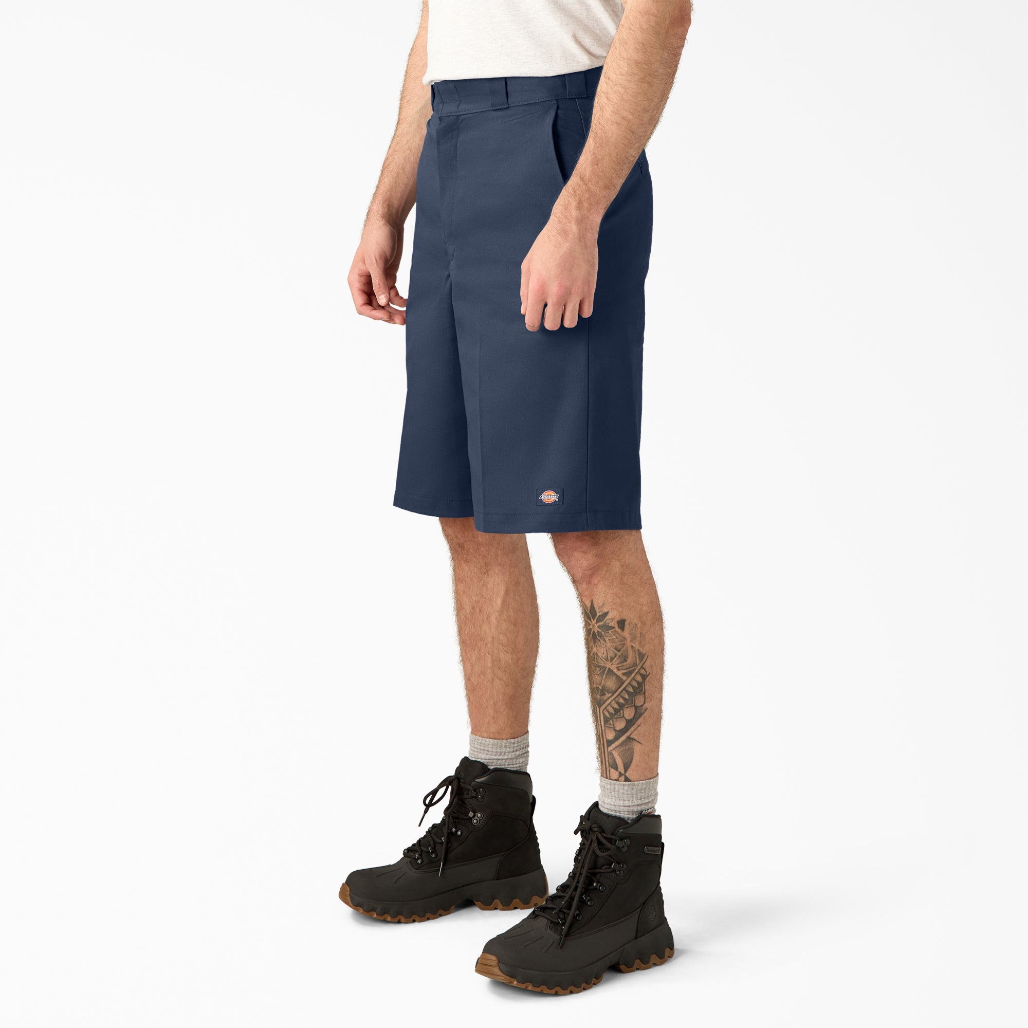 "Loose Fit Flat Front Work Shorts, 13"""