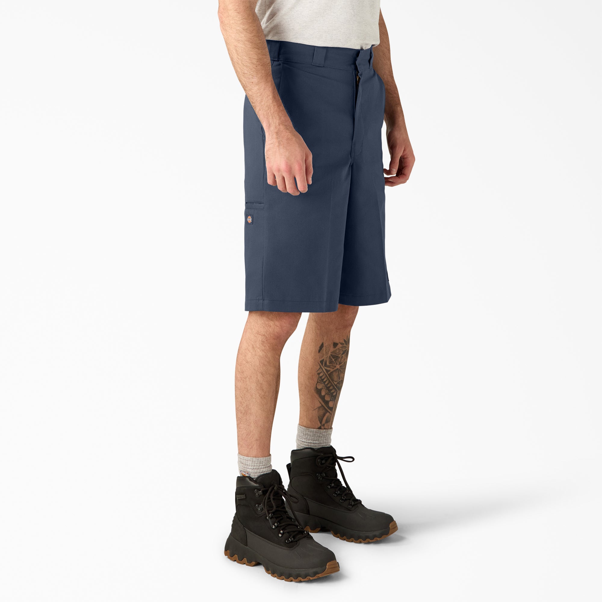 "Loose Fit Flat Front Work Shorts, 13"""