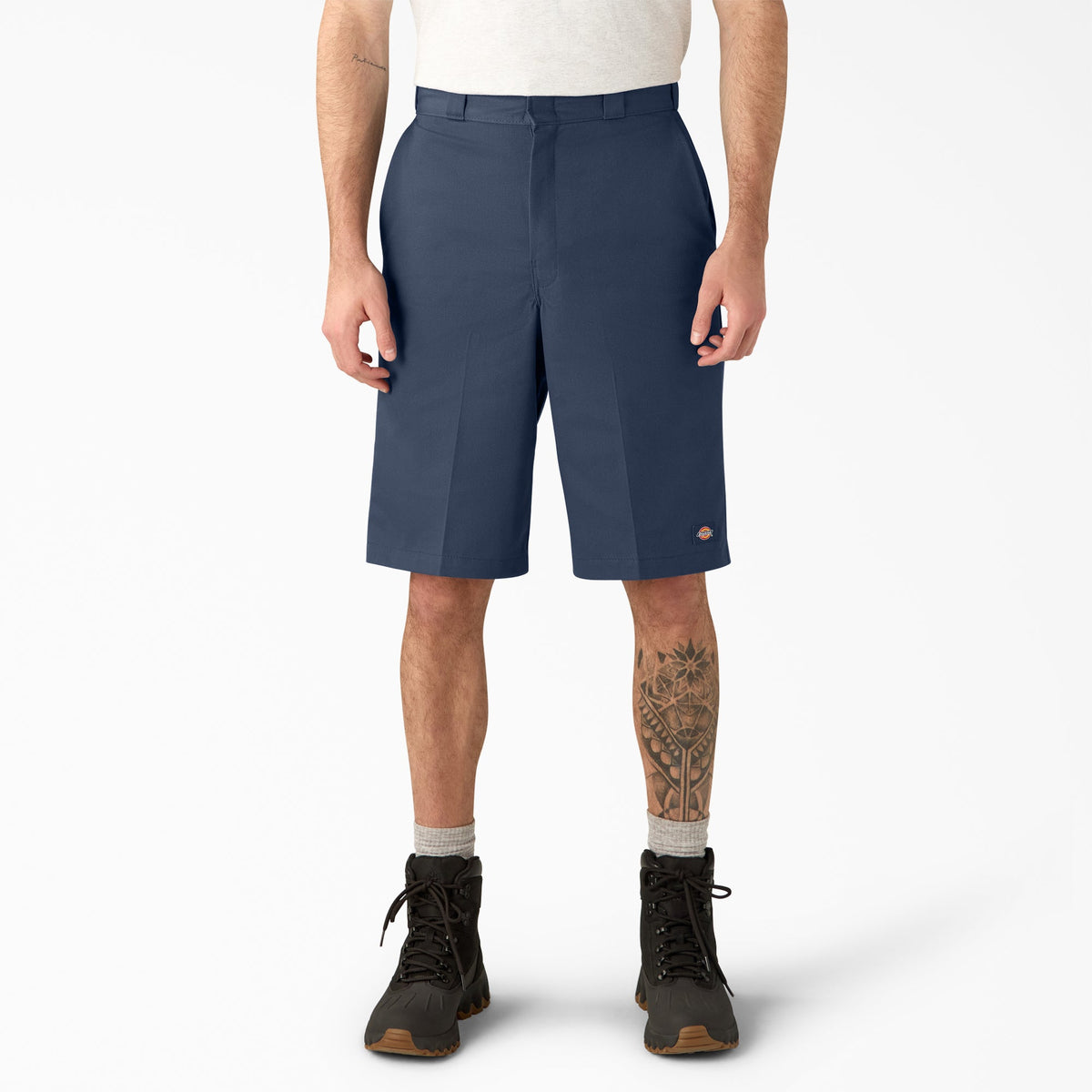"Loose Fit Flat Front Work Shorts, 13"""