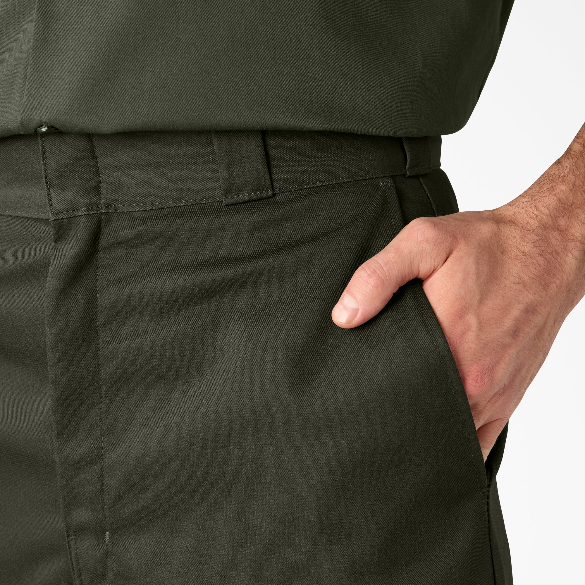 "Loose Fit Flat Front Work Shorts, 13"""