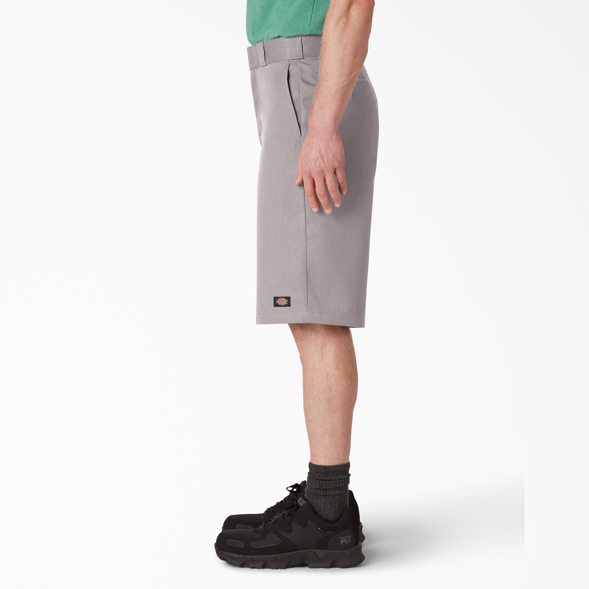 "Loose Fit Flat Front Work Shorts, 13"""
