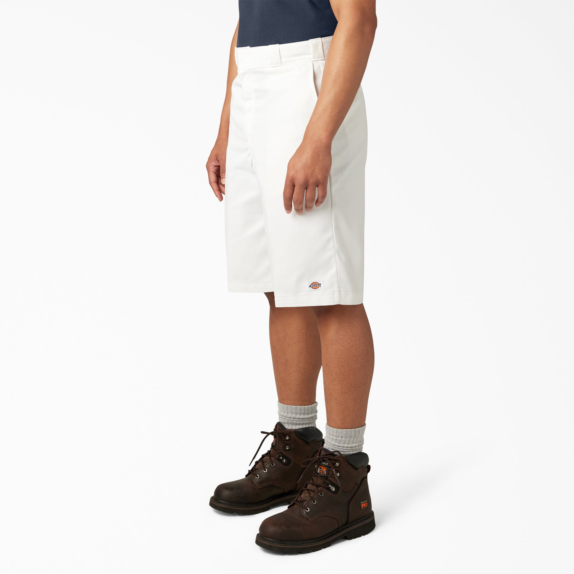 "Loose Fit Flat Front Work Shorts, 13"""