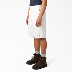 "Loose Fit Flat Front Work Shorts, 13"""