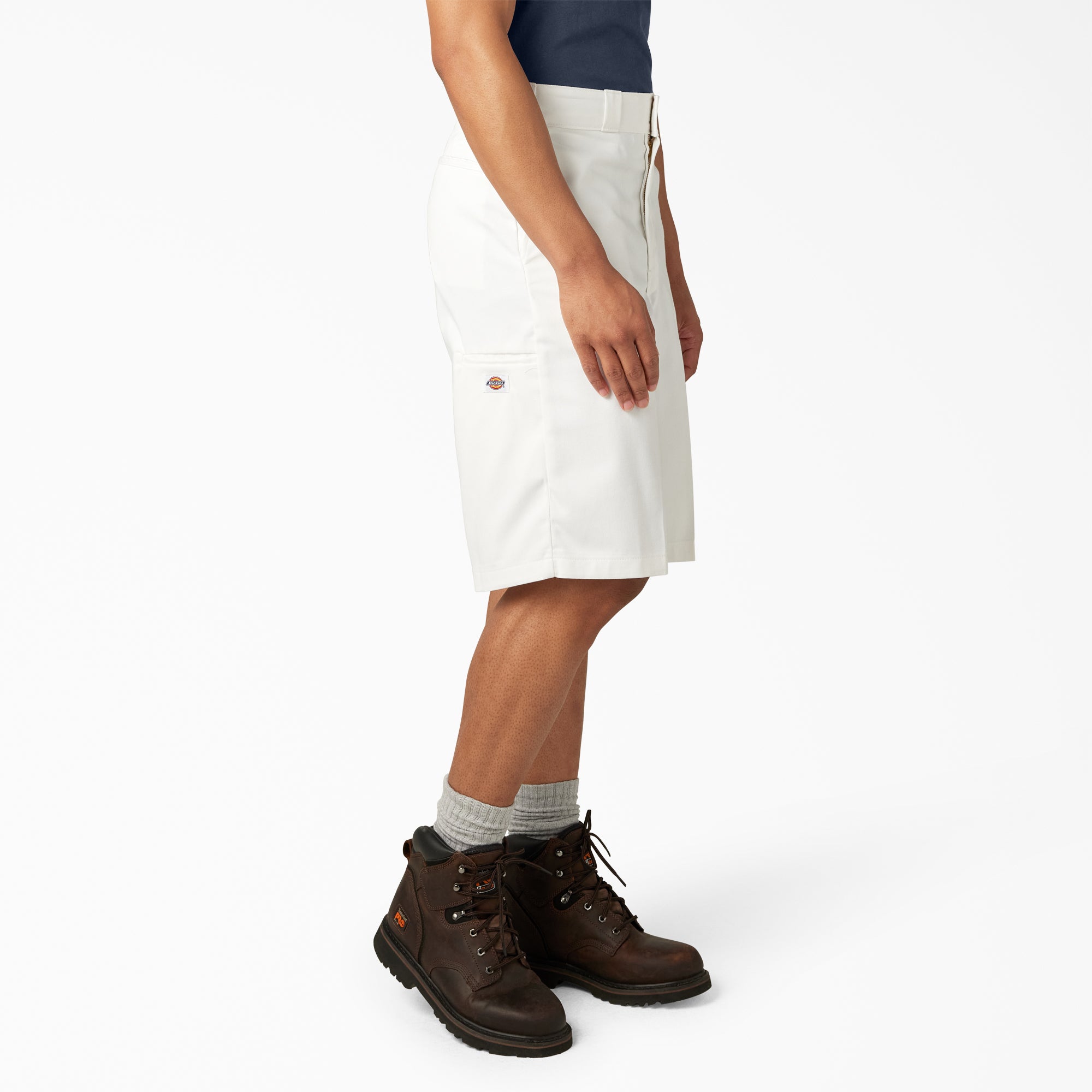 "Loose Fit Flat Front Work Shorts, 13"""