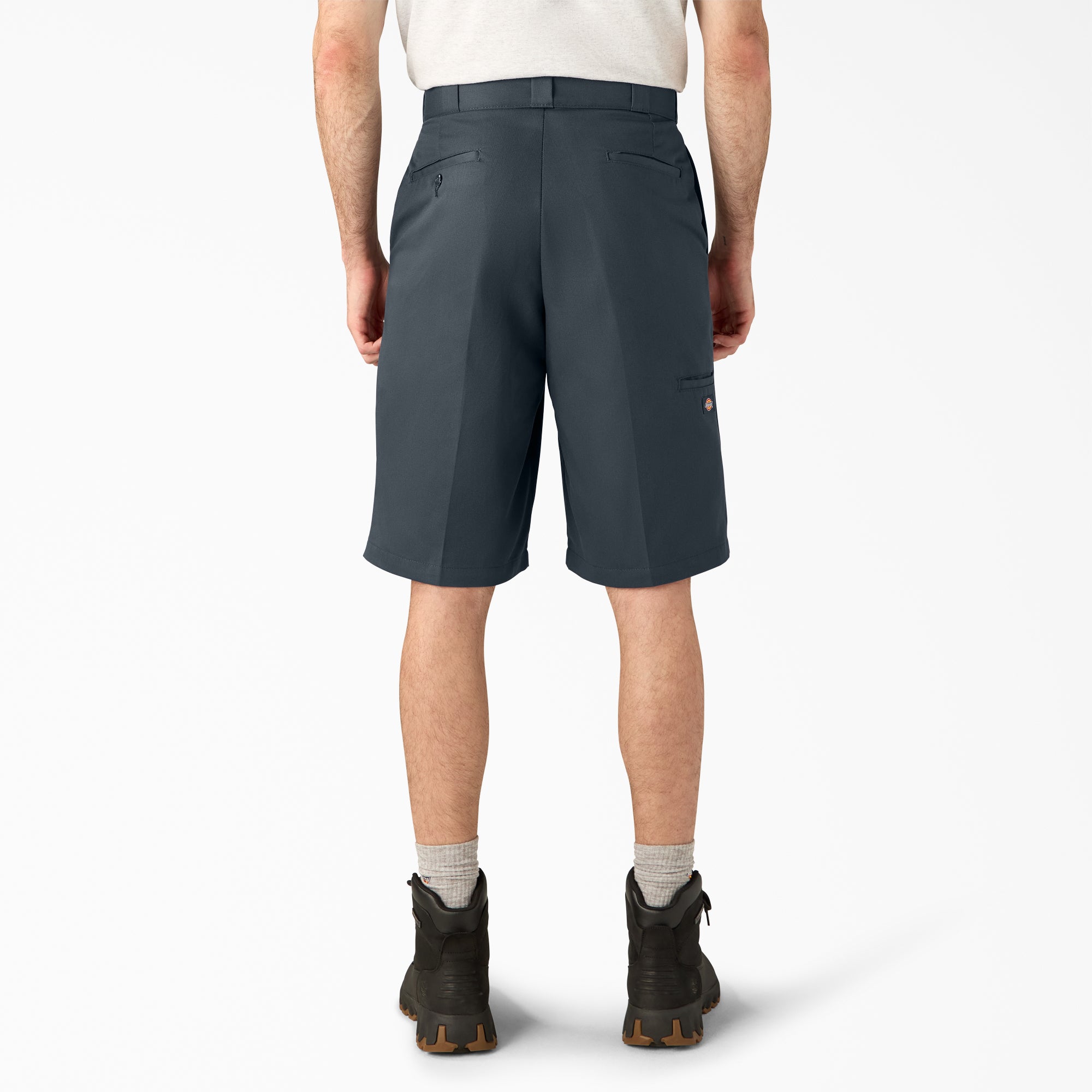 "Loose Fit Flat Front Work Shorts, 13"""