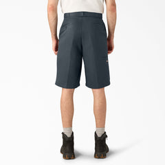 "Loose Fit Flat Front Work Shorts, 13"""